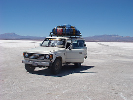 n&aacute;&scaron; d�&iacute;p v soln&eacute; pustin� na Salar de Uyuni